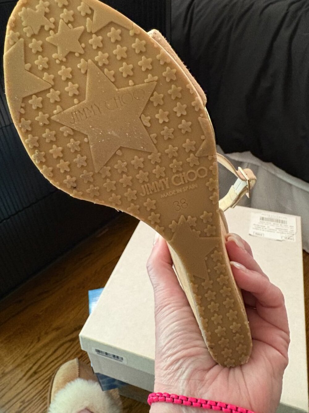 Jimmy Choo Portia wedge sandals 8/38 - Picture 5 of 9